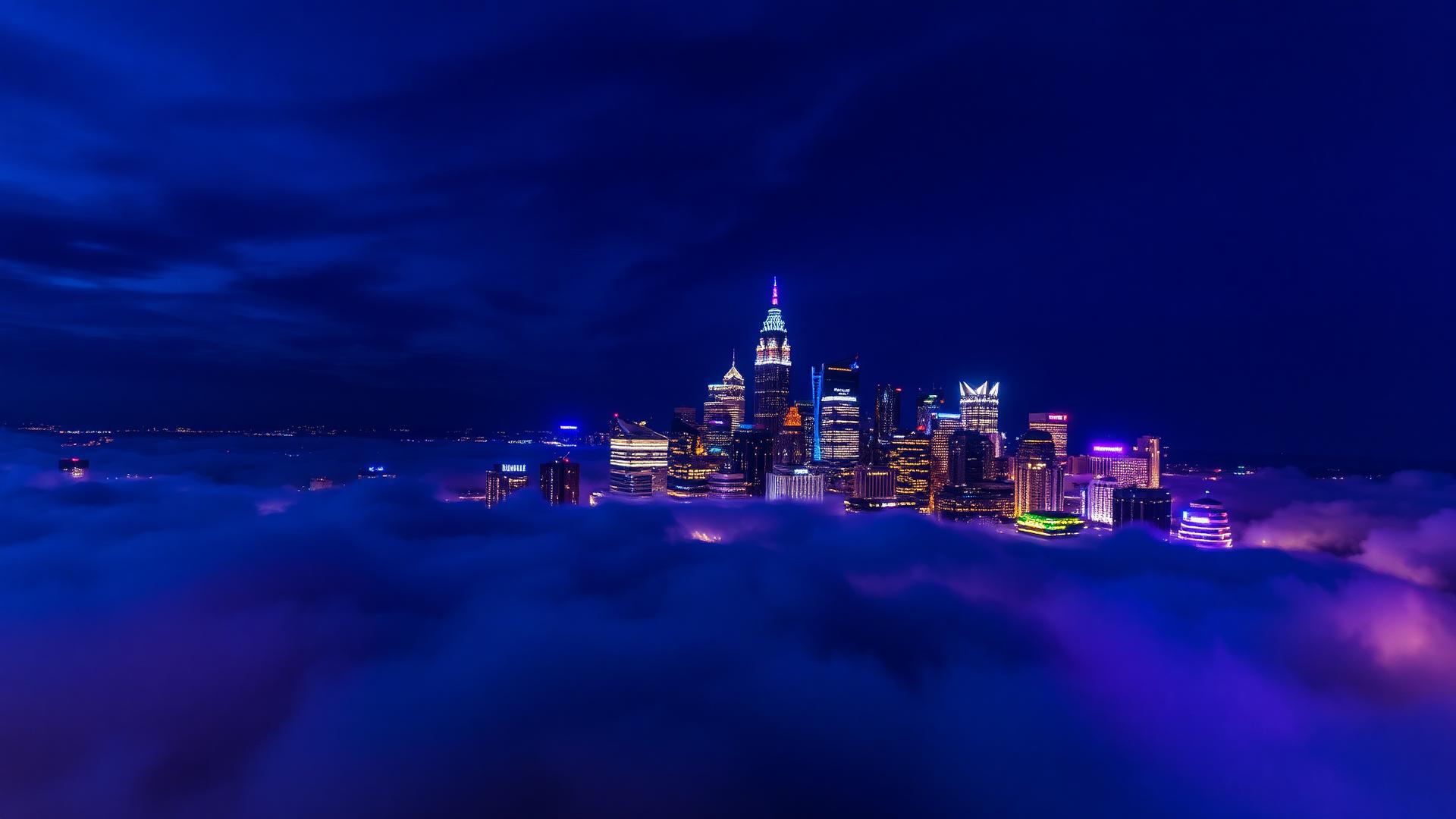 Atlanta skyline at blue hour